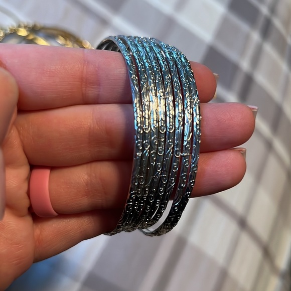 Silver & Gold Bangles - Picture 2 of 3
